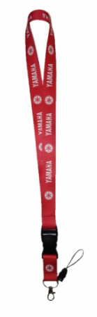 Шнурок для ключей красный с белой надписью Yamaha