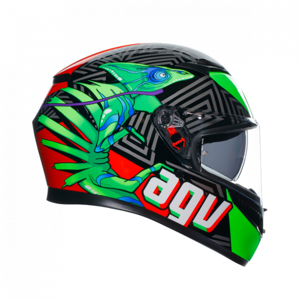 AGV K-3 Kameleon Black-Red-Green